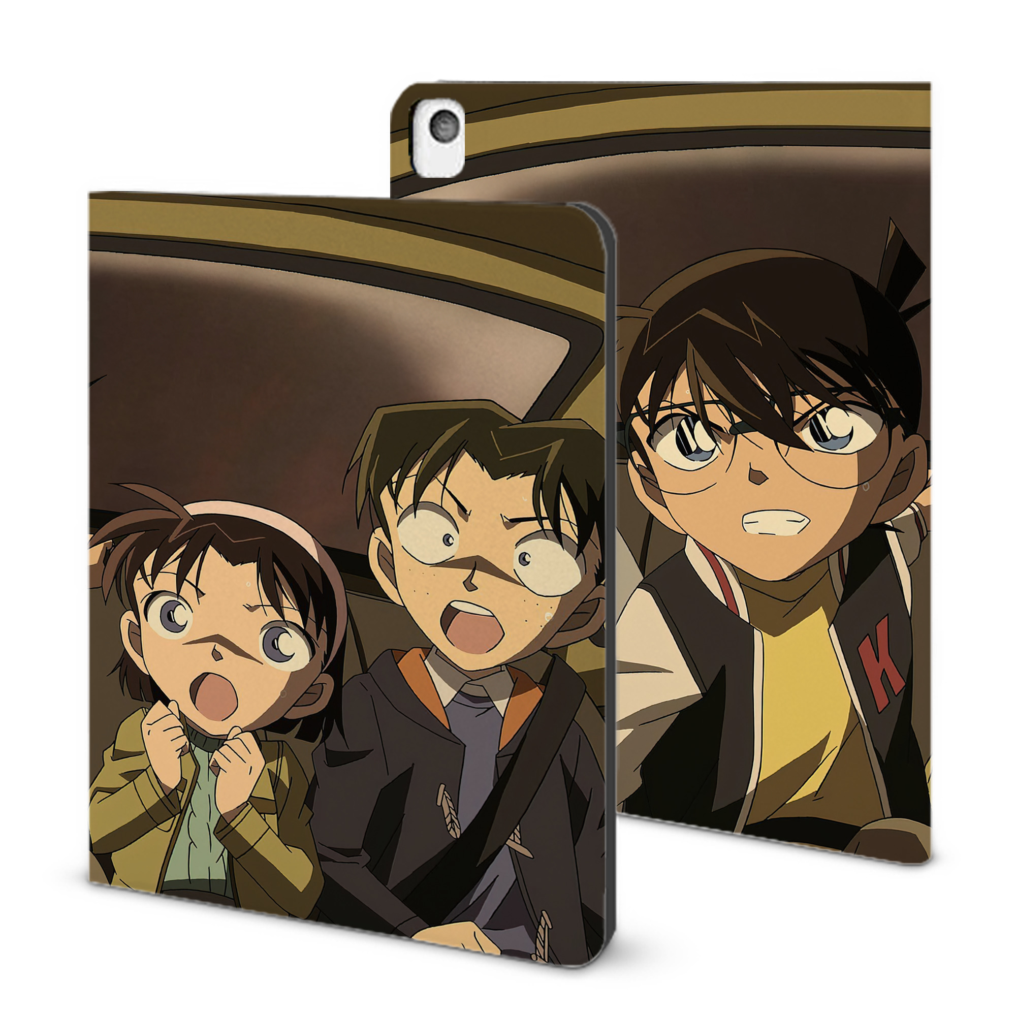 （画像用） 名探偵コナン Detective Conan IPadケース ペンホルダー付き ブックスタイルデザイン